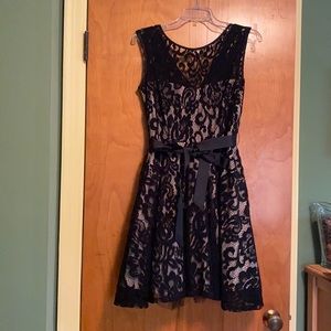 Black lace cocktail dress